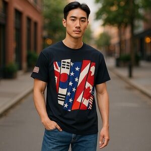 Young & Reckless Navy Blue Short Sleeve T-Shirt Mens Size Medium NWT